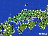 中国地方のアメダス実況(風向・風速)(2017年12月29日)