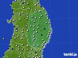 岩手県のアメダス実況(風向・風速)(2017年12月29日)