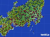 2017年12月30日の関東・甲信地方のアメダス(日照時間)