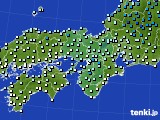 2017年12月30日の近畿地方のアメダス(気温)