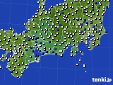 東海地方のアメダス実況(風向・風速)(2017年12月30日)