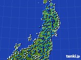 東北地方のアメダス実況(気温)(2017年12月31日)