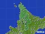 2018年01月01日の道北のアメダス(風向・風速)