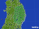 岩手県のアメダス実況(風向・風速)(2018年01月01日)