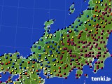 北陸地方のアメダス実況(日照時間)(2018年01月02日)