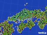 中国地方のアメダス実況(日照時間)(2018年01月03日)