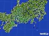 東海地方のアメダス実況(風向・風速)(2018年01月03日)