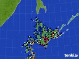 2018年01月04日の北海道地方のアメダス(日照時間)