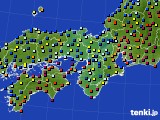 近畿地方のアメダス実況(日照時間)(2018年01月04日)