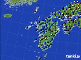 九州地方のアメダス実況(日照時間)(2018年01月05日)