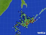 2018年01月06日の北海道地方のアメダス(日照時間)