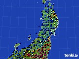 東北地方のアメダス実況(日照時間)(2018年01月06日)