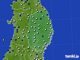 岩手県のアメダス実況(風向・風速)(2018年01月06日)