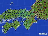 近畿地方のアメダス実況(日照時間)(2018年01月07日)