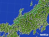 北陸地方のアメダス実況(風向・風速)(2018年01月07日)