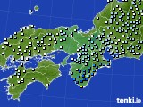 近畿地方のアメダス実況(降水量)(2018年01月08日)