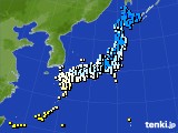 アメダス実況(気温)(2018年01月08日)