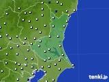 茨城県のアメダス実況(風向・風速)(2018年01月08日)