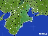 三重県のアメダス実況(風向・風速)(2018年01月08日)