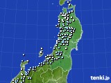 東北地方のアメダス実況(降水量)(2018年01月09日)