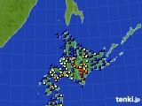 2018年01月09日の北海道地方のアメダス(日照時間)