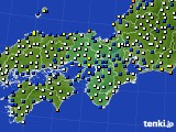 近畿地方のアメダス実況(風向・風速)(2018年01月09日)