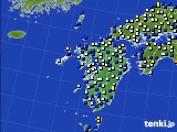 九州地方のアメダス実況(風向・風速)(2018年01月09日)