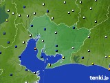 愛知県のアメダス実況(風向・風速)(2018年01月09日)