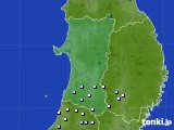 秋田県のアメダス実況(降水量)(2018年01月10日)