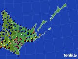 道東のアメダス実況(日照時間)(2018年01月10日)