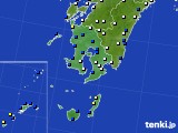 鹿児島県のアメダス実況(風向・風速)(2018年01月10日)