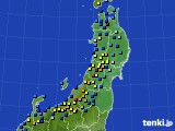 東北地方のアメダス実況(積雪深)(2018年01月11日)