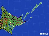 道東のアメダス実況(日照時間)(2018年01月11日)