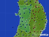秋田県のアメダス実況(日照時間)(2018年01月11日)