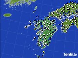 九州地方のアメダス実況(風向・風速)(2018年01月11日)