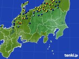 関東・甲信地方のアメダス実況(積雪深)(2018年01月12日)