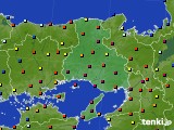 兵庫県のアメダス実況(日照時間)(2018年01月12日)