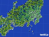 関東・甲信地方のアメダス実況(気温)(2018年01月12日)