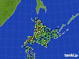 北海道地方のアメダス実況(積雪深)(2018年01月13日)