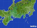 東海地方のアメダス実況(積雪深)(2018年01月13日)