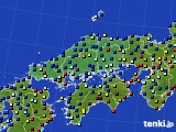 2018年01月13日の中国地方のアメダス(日照時間)
