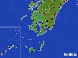 鹿児島県のアメダス実況(日照時間)(2018年01月13日)