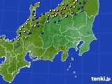 関東・甲信地方のアメダス実況(積雪深)(2018年01月14日)