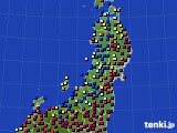 2018年01月14日の東北地方のアメダス(日照時間)