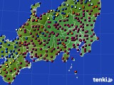 関東・甲信地方のアメダス実況(日照時間)(2018年01月14日)