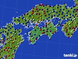 四国地方のアメダス実況(日照時間)(2018年01月14日)