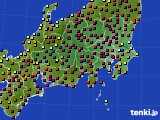 関東・甲信地方のアメダス実況(日照時間)(2018年01月15日)