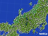 北陸地方のアメダス実況(風向・風速)(2018年01月15日)