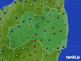 福島県のアメダス実況(日照時間)(2018年01月16日)
