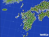 九州地方のアメダス実況(気温)(2018年01月16日)